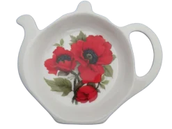 Adderley Ceramics Autumn Poppy Tea Tidy- Tea Bag Holders & Squeezers