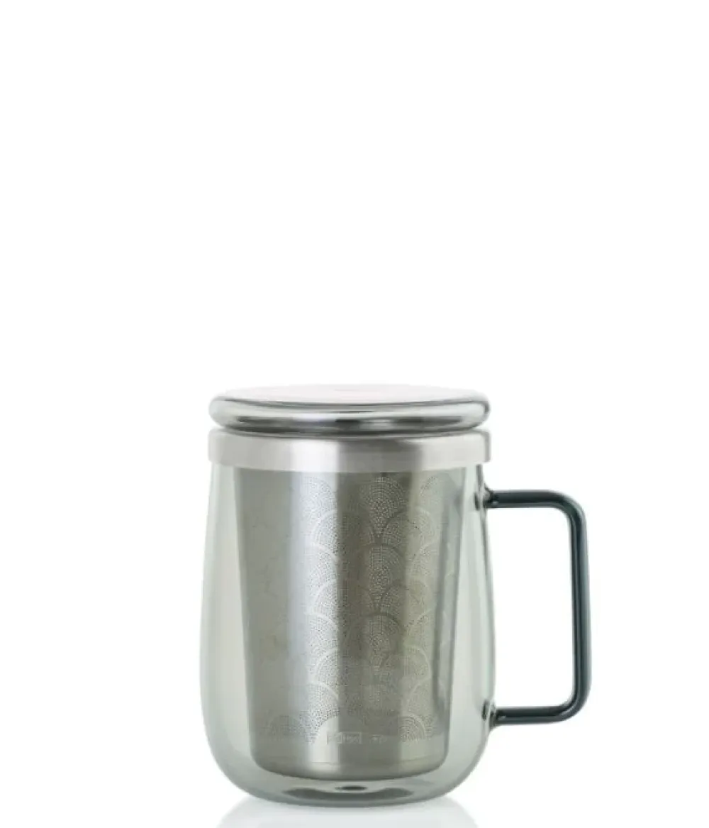 AdHoc Yuna Glass Mug with Infuser- Strainers, Infusers & Spoons|Assorted Mugs