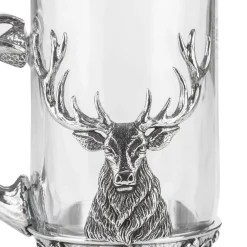 A.E. Williams Stag Glass & Pewter Tankard- Pewter Gifts & Jewelry|Glasses & Steins