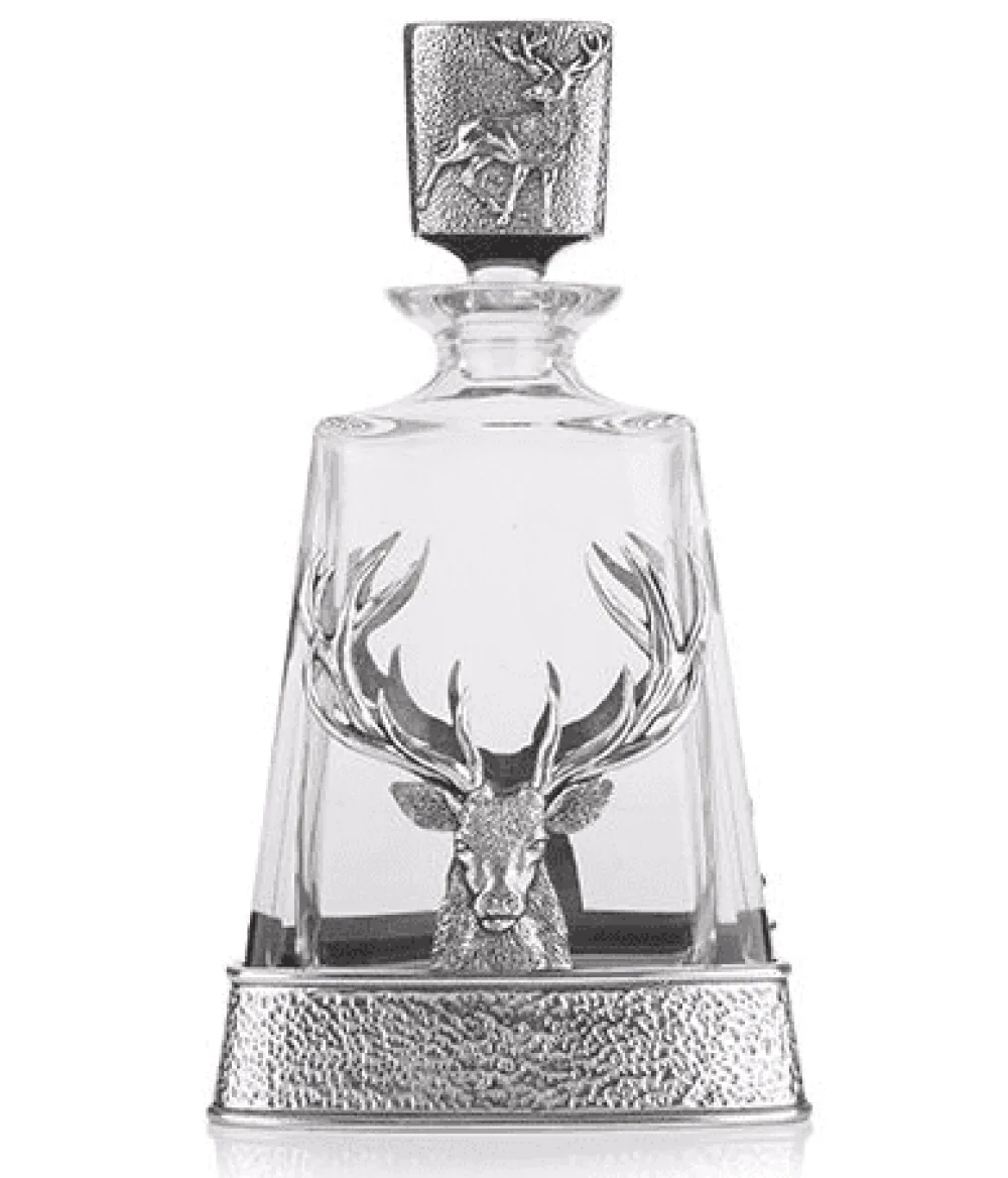 A.E. Williams Stag Pyramid Decanter- Pewter Gifts & Jewelry|Bar Accessories & Decanters