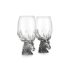A.E. Williams Stag Wine Glass Pair- Pewter Gifts & Jewelry|Glasses & Steins
