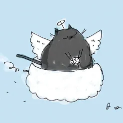 Angel Cat Pet Sympathy Card- Greeting Cards