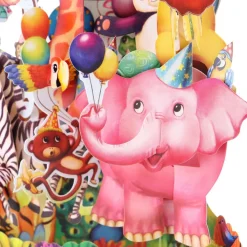 Animal Party Swing Card- Greeting Cards