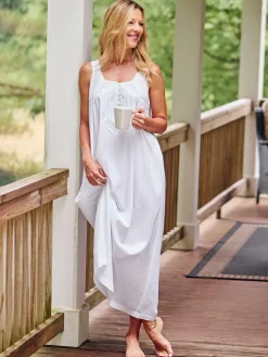 April Cornell Adeline White Nighty- Robes, Nightgowns & Dresses
