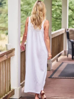 April Cornell Adeline White Nighty- Robes, Nightgowns & Dresses