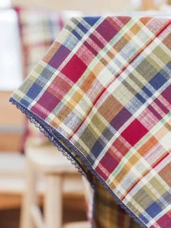 April Cornell Bountiful Plaid Tablecloth, 54" x 54"- Tablecloths