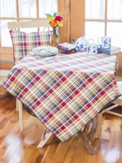 April Cornell Bountiful Plaid Tablecloth, 54