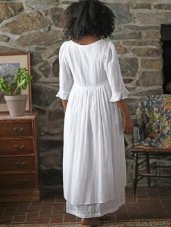 April Cornell Bronte White Nighty- Robes, Nightgowns & Dresses