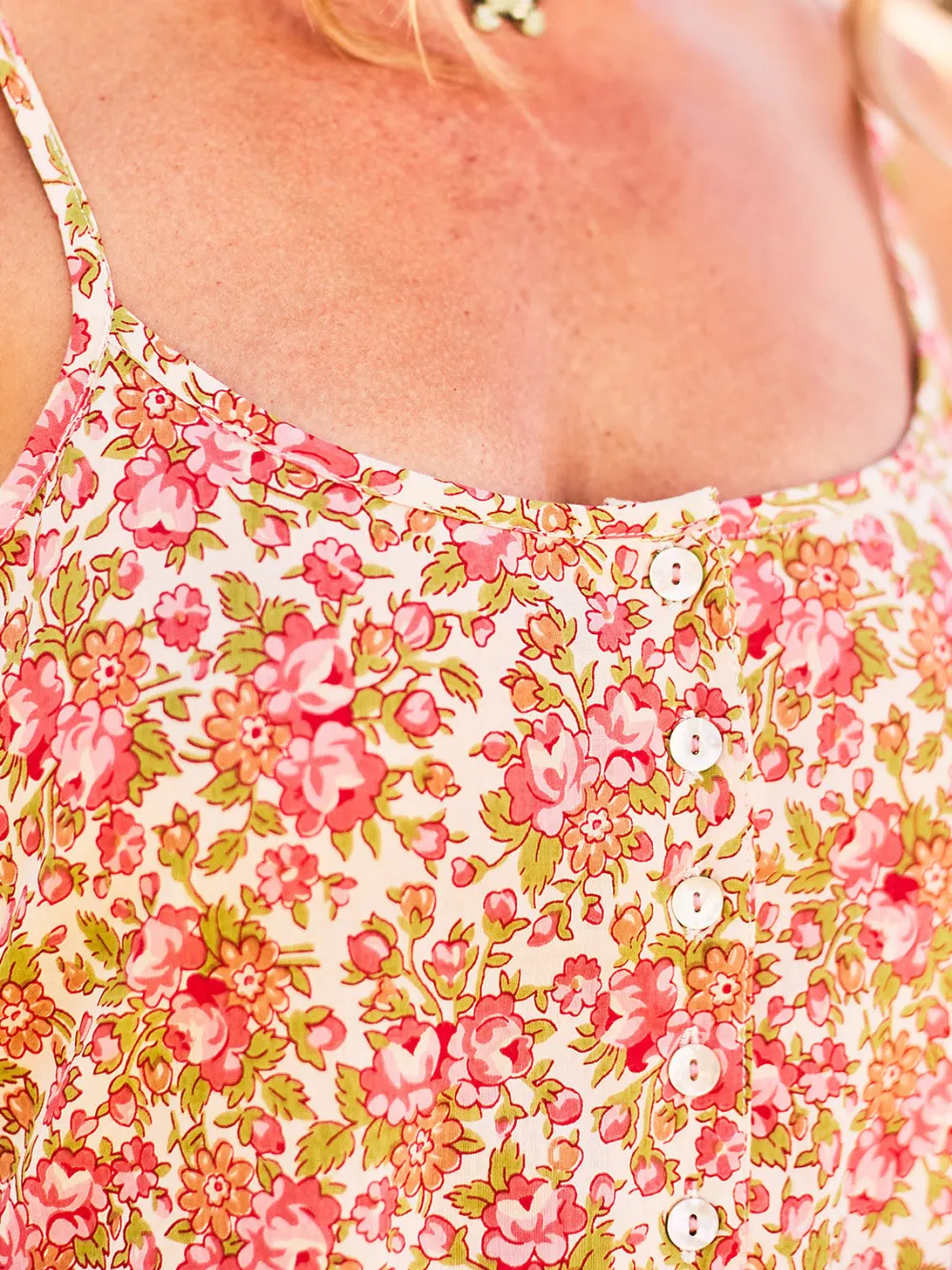 April Cornell Brooke Sundress (Soft Coral)- Robes, Nightgowns & Dresses