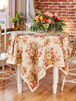 April Cornell Cassandra Antique Square Tablecloth, 54" x 54"- Tablecloths