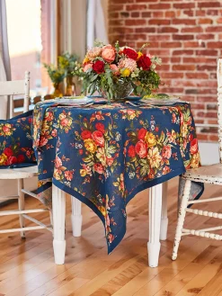 April Cornell Cassandra Ink Square Tablecloth, 54" x54"- Tablecloths