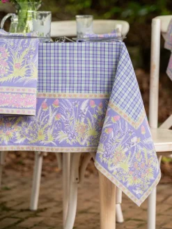 April Cornell Clover Periwinkle Tablecloth, 60