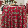 April Cornell Deck the Holly Round Tablecloth- Tablecloths