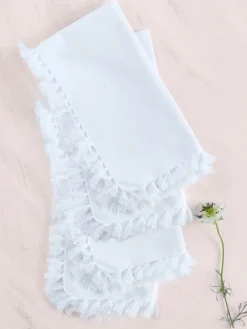 April Cornell Essential Cotton White Napkins- Cotton Napkins