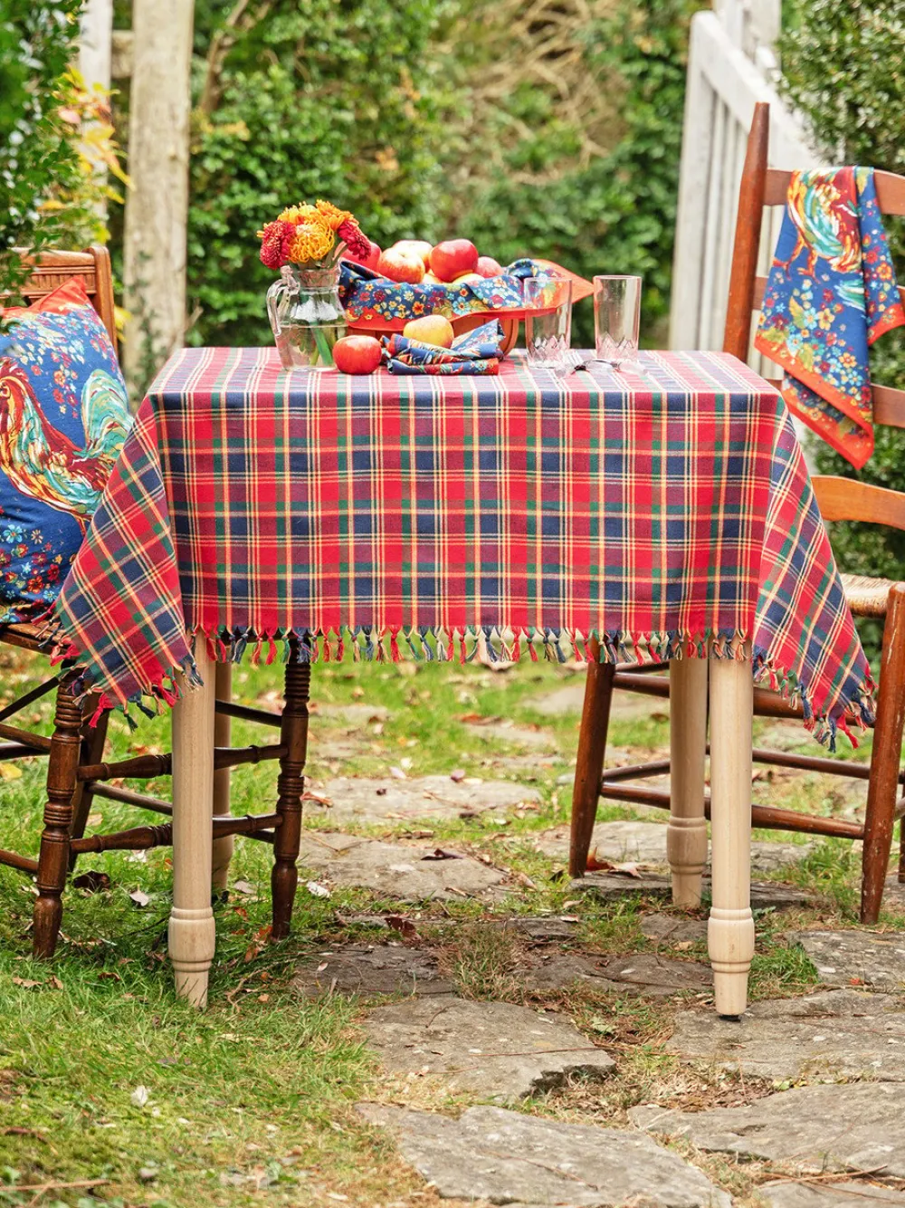 April Cornell Farmhouse Plaid Tablecloth, 54" x 54"- Tablecloths