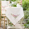 April Cornell Garden Embroidered Tablecloth, 36" x 36"- Tablecloths