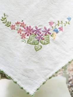 April Cornell Garden Embroidered Tablecloth, 36