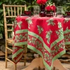 April Cornell Holly Song Red Tablecloth, 60" x 90"- Tablecloths