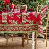 April Cornell Holly Song Red Tablecloth, 60" x108"- Tablecloths