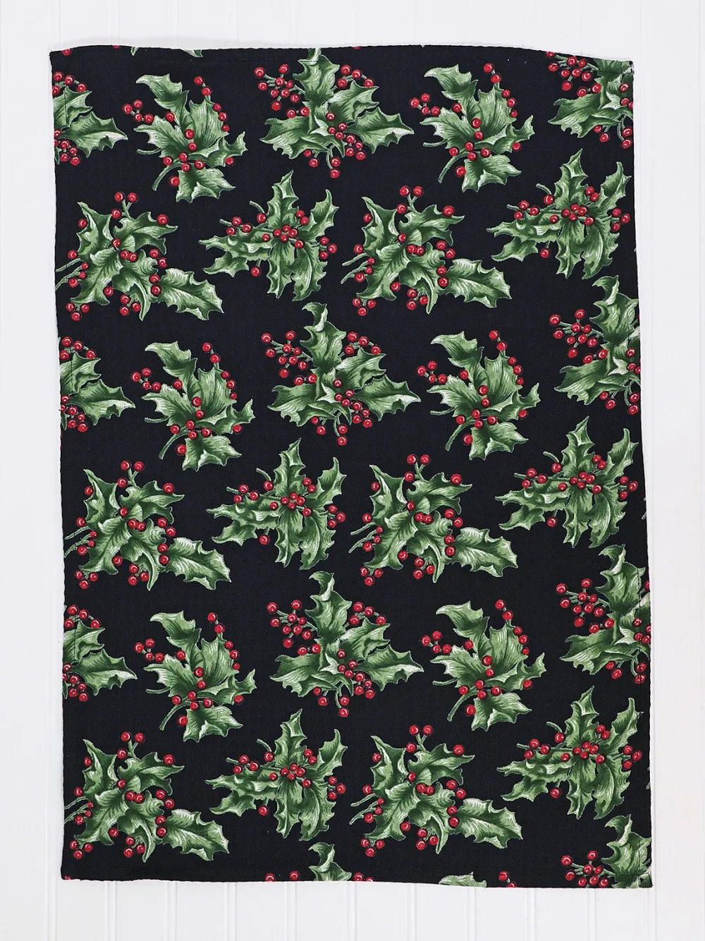 April Cornell Holly Tea Towel - Black- Tea Towels