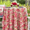 April Cornell La Vie En Rose Red Round Tablecloth- Tablecloths