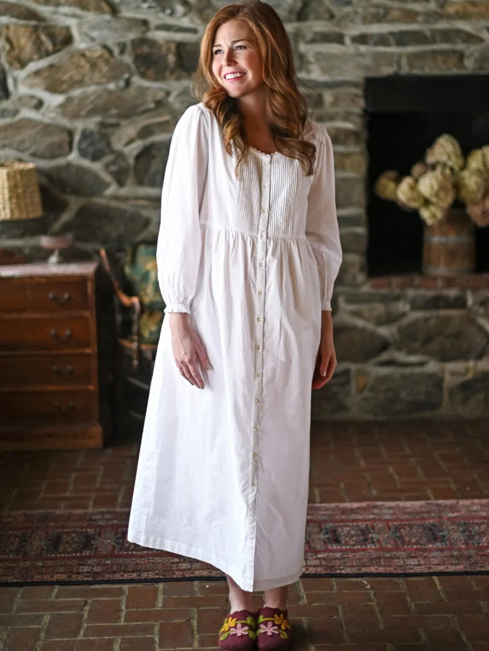 April Cornell Slumber White Nighty- Robes, Nightgowns & Dresses