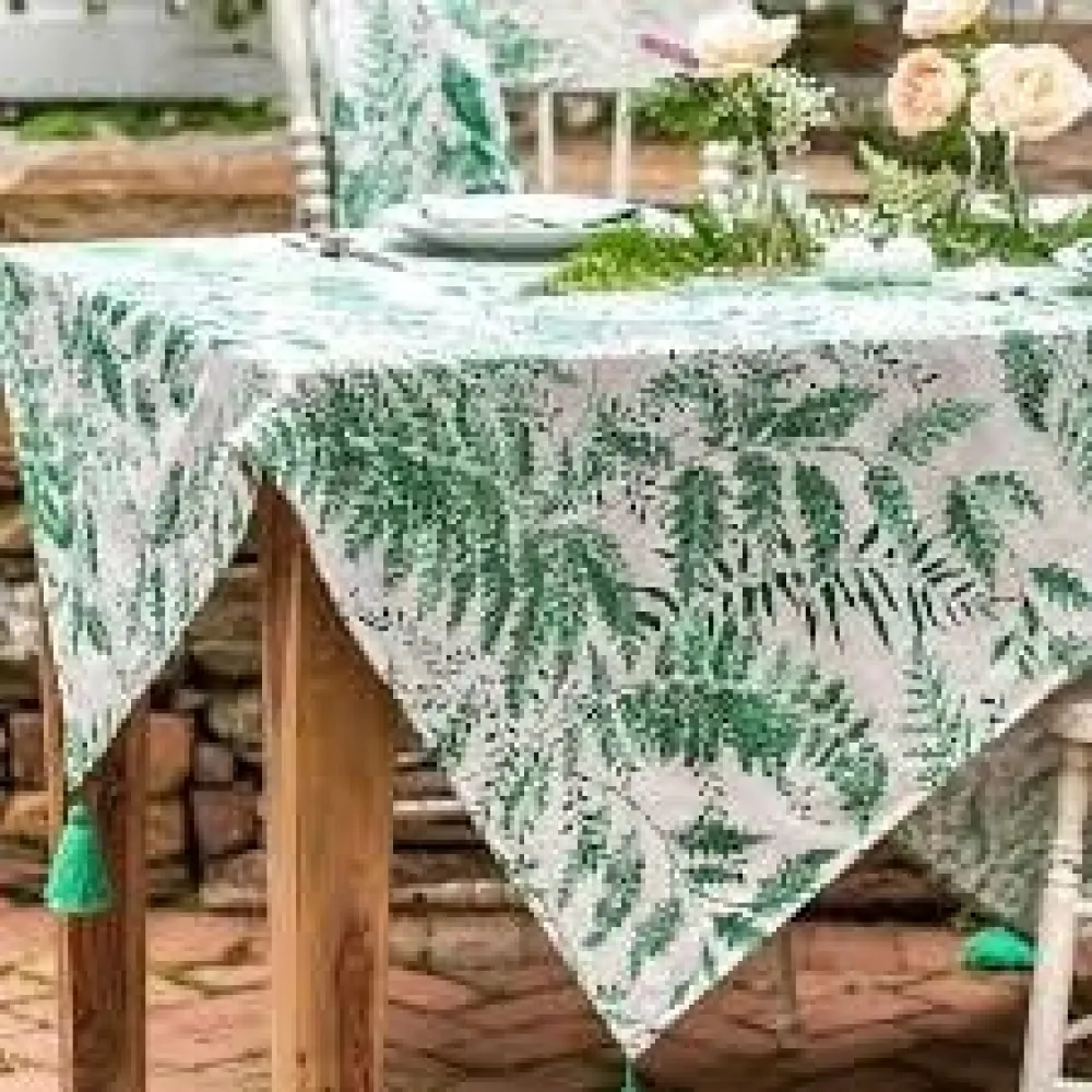 April Cornell Spring Green Tablecloth, 48" x 72"- Tablecloths