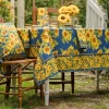 April Cornell Sunflower Valley Navy Tablecloth, 60" x 108"- Tablecloths