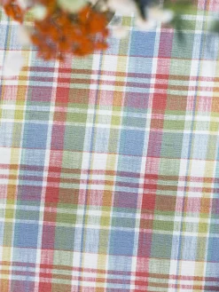 April Cornell Sunwashed Plaid Square Tablecloth- Tablecloths