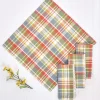 April Cornell Sunwashed Plaid Cotton Napkin Set- Cotton Napkins