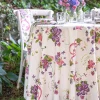 April Cornell Violets Ecru 88" Round Tablecloth- Tablecloths