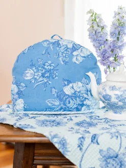 April Cornell Washed Blue Patchwork Tea Cozy- Tea Cosies