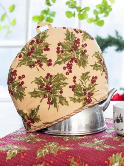 April Cornell Winterberry Patchwork Tea Cozy- Tea Cosies