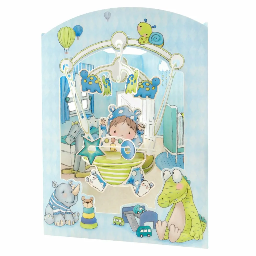 Baby Boy Swing Card- Greeting Cards