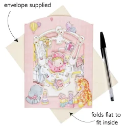 Baby Girl Swing Card- Greeting Cards