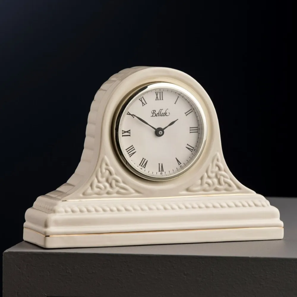Belleek Celtic Mantel Clock- Home Accents|Belleek Pottery