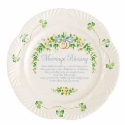 Belleek Classic Marriage Blessing Plate- Belleek Pottery