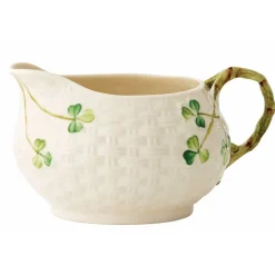 Belleek Classic Shamrock Cream Jug- Belleek|Creamers & Sugar Bowls