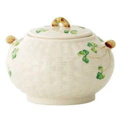Belleek Classic Shamrock Sugar Bowl- Belleek|Creamers & Sugar Bowls