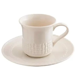 Belleek Galway Weave Cup & Saucer- Belleek|Teacups & Saucers