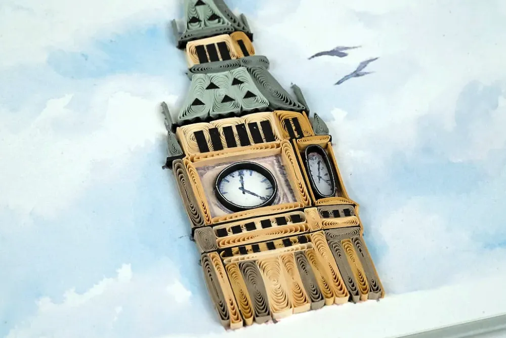 Big Ben Quilled Greeting Card- Greeting Cards