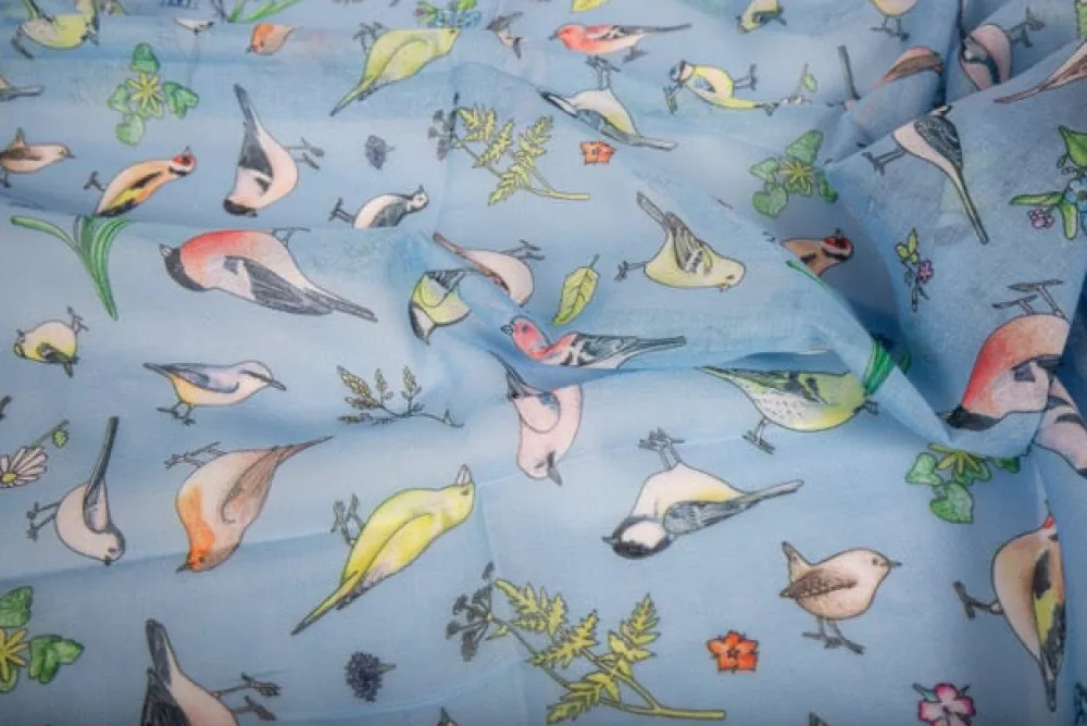 Birds Recycled Bottle Scarf- Scarves & Wraps