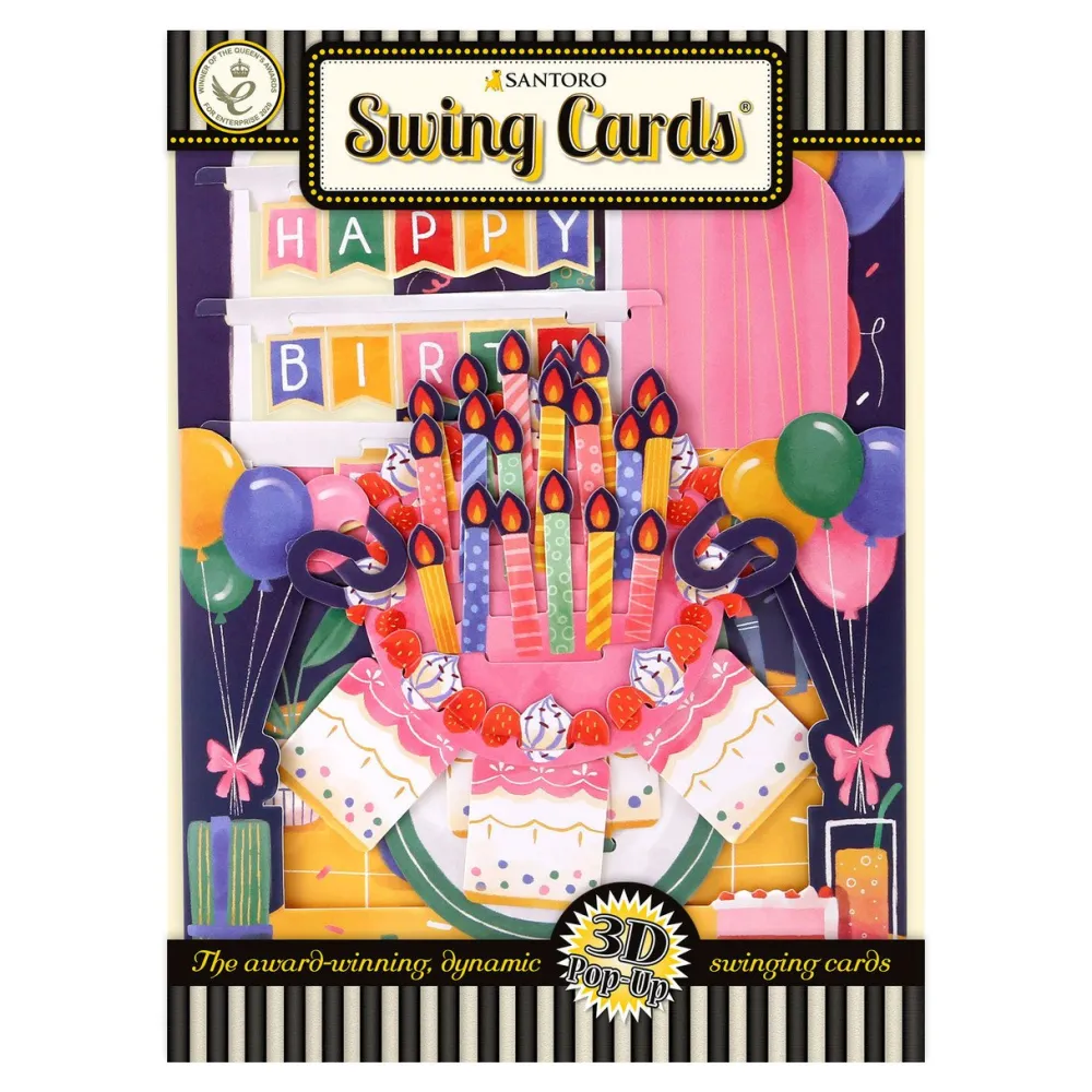 Birthday Celebration Swing Card- Greeting Cards