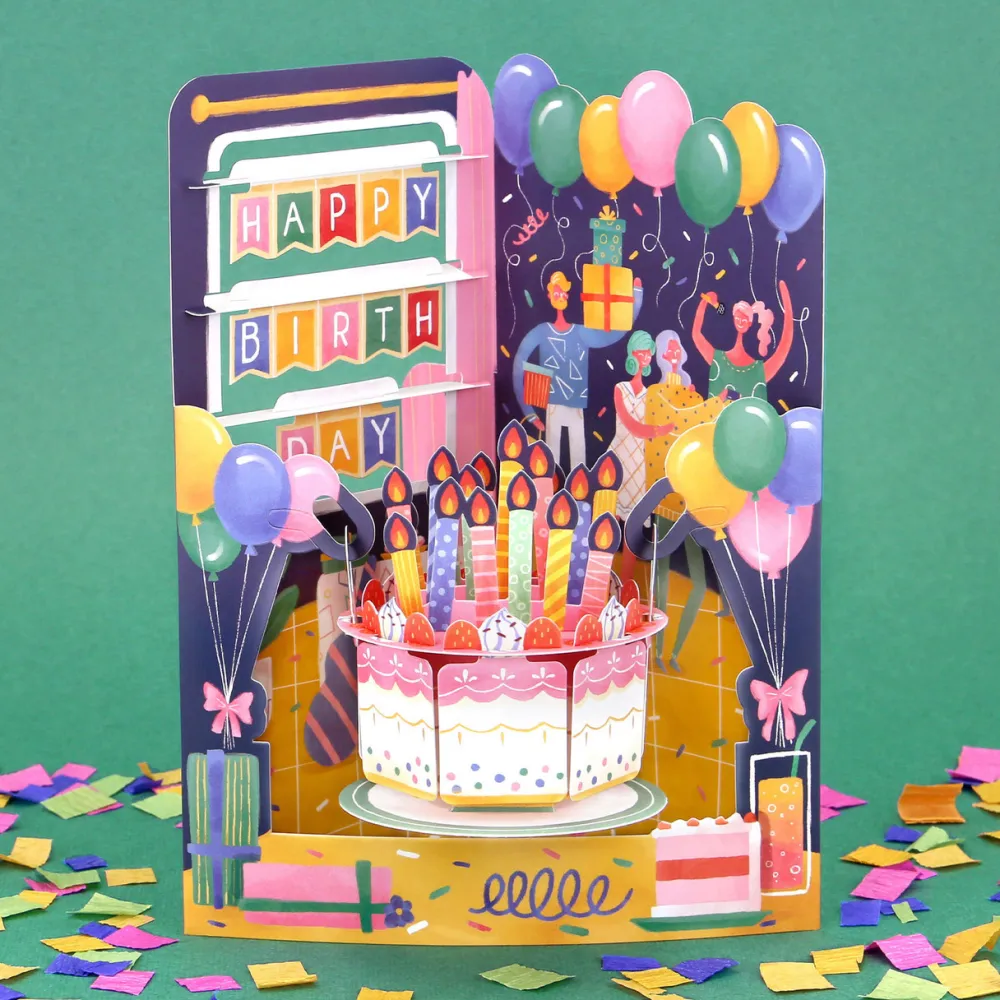 Birthday Celebration Swing Card- Greeting Cards