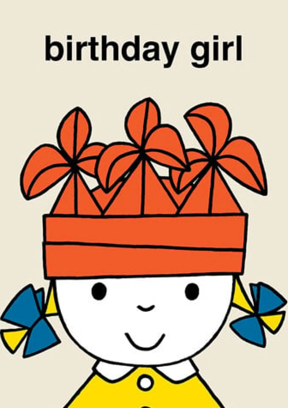 Birthday Girl Hat Miffy Birthday Card- Greeting Cards