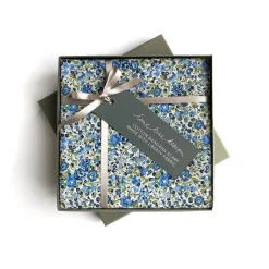 Blue Emma & Georgina Square Bandana- Handkerchiefs|Scarves & Wraps