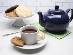 Blue Stoneware Teapot- Teapots