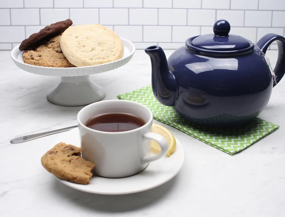 Blue Stoneware Teapot- Teapots