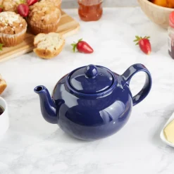 Blue Stoneware Teapot- Teapots