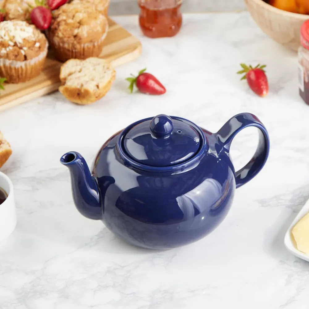 Blue Stoneware Teapot- Teapots